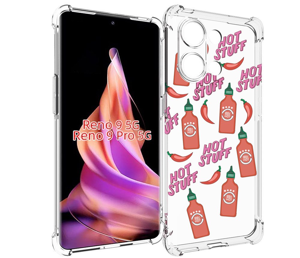 

Чехол MyPads острые-перчики для Oppo Reno 9/Reno 9 Pro, Прозрачный, Tocco