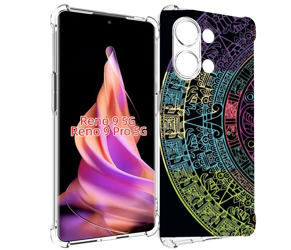 

Чехол MyPads орнамент полукруга для Oppo Reno 9/Reno 9 Pro, Прозрачный, Tocco
