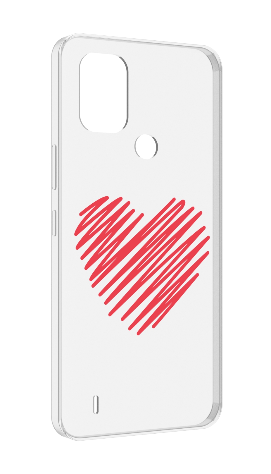 

Чехол MyPads сердечко-одной-линией для Nokia C31, Прозрачный, Tocco
