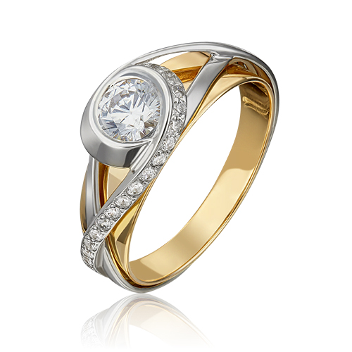 

Кольцо из золота с фианитом р. 18,5 PLATINA jewelry 01-5420-00-501-1121-38, 01-5420-00-501-1121-38