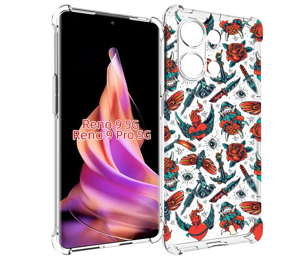 

Чехол MyPads олд-скул-пак для Oppo Reno 9/Reno 9 Pro, Прозрачный, Tocco