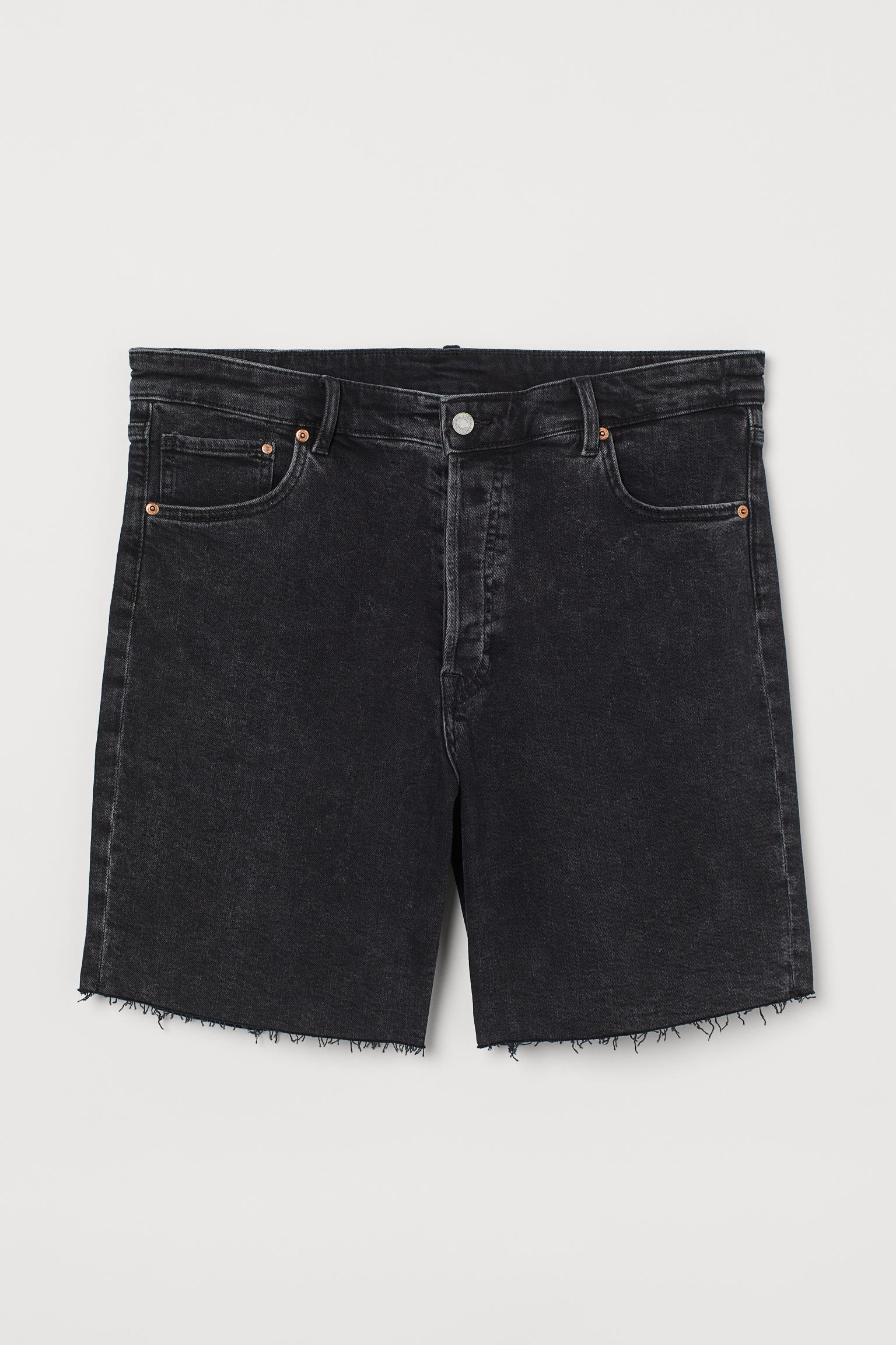 

Джинсовые шорты женские H&M 982006001 черные 58 EU, Черный, 9820060