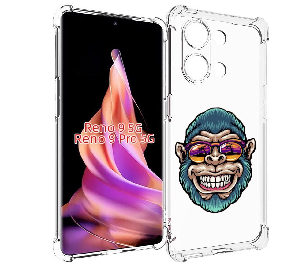 

Чехол MyPads обезьяна улыбается для Oppo Reno 9/Reno 9 Pro, Прозрачный, Tocco