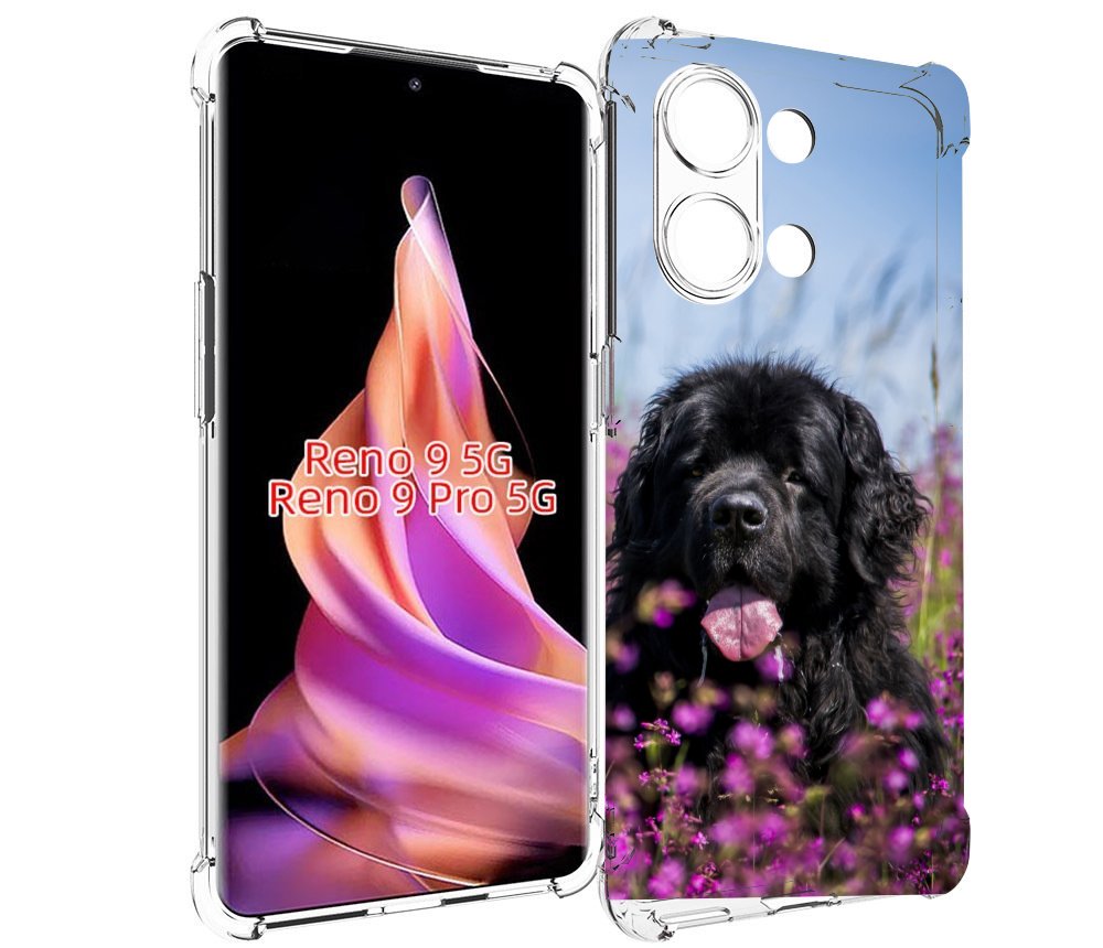 

Чехол MyPads ньюфаундлед для Oppo Reno 9/Reno 9 Pro, Прозрачный, Tocco