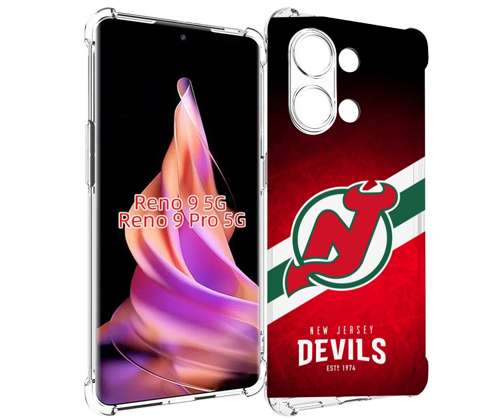

Чехол MyPads нью джерси девилз для Oppo Reno 9/Reno 9 Pro, Прозрачный, Tocco