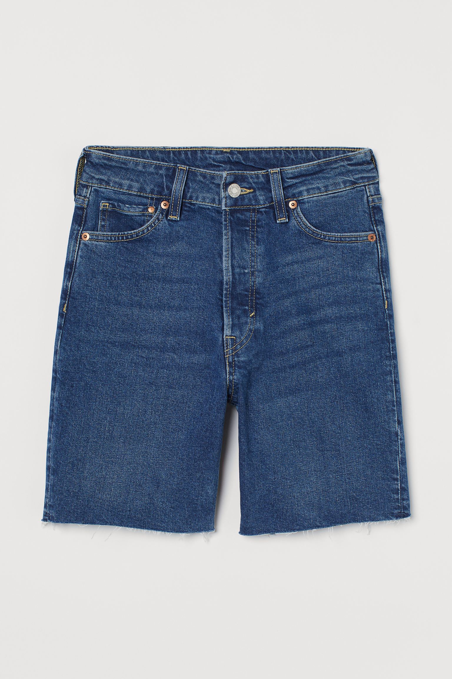 

Джинсовые шорты женские H&M 941118004 синие 44 EU, Синий, 941118004