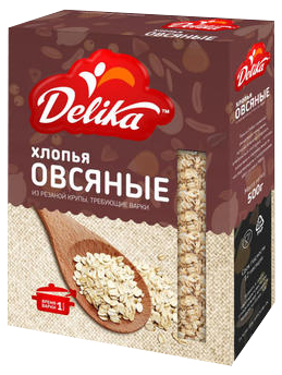 

Хлопья Делика овсяные требующие варки 500 г