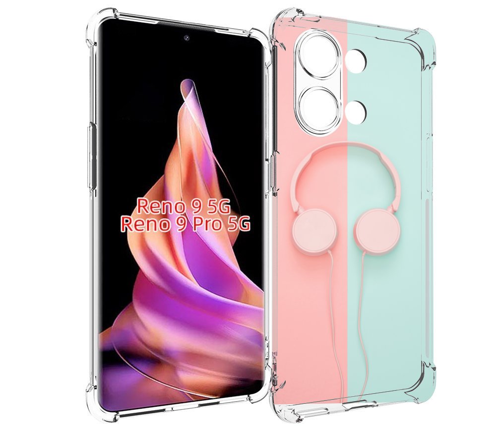 

Чехол MyPads наушники-минимализм для Oppo Reno 9/Reno 9 Pro, Прозрачный, Tocco