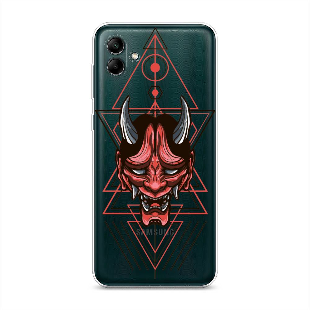 

Чехол на Samsung Galaxy A04 "Hanya Oni mask", Серый;красный;черный, 2107050-4