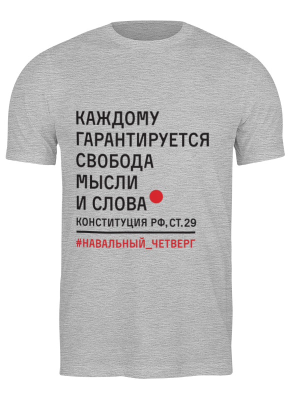 

Футболка мужская Конституция рф, ст. 29 669501 Printio серая L, Конституция рф, ст. 29 669501