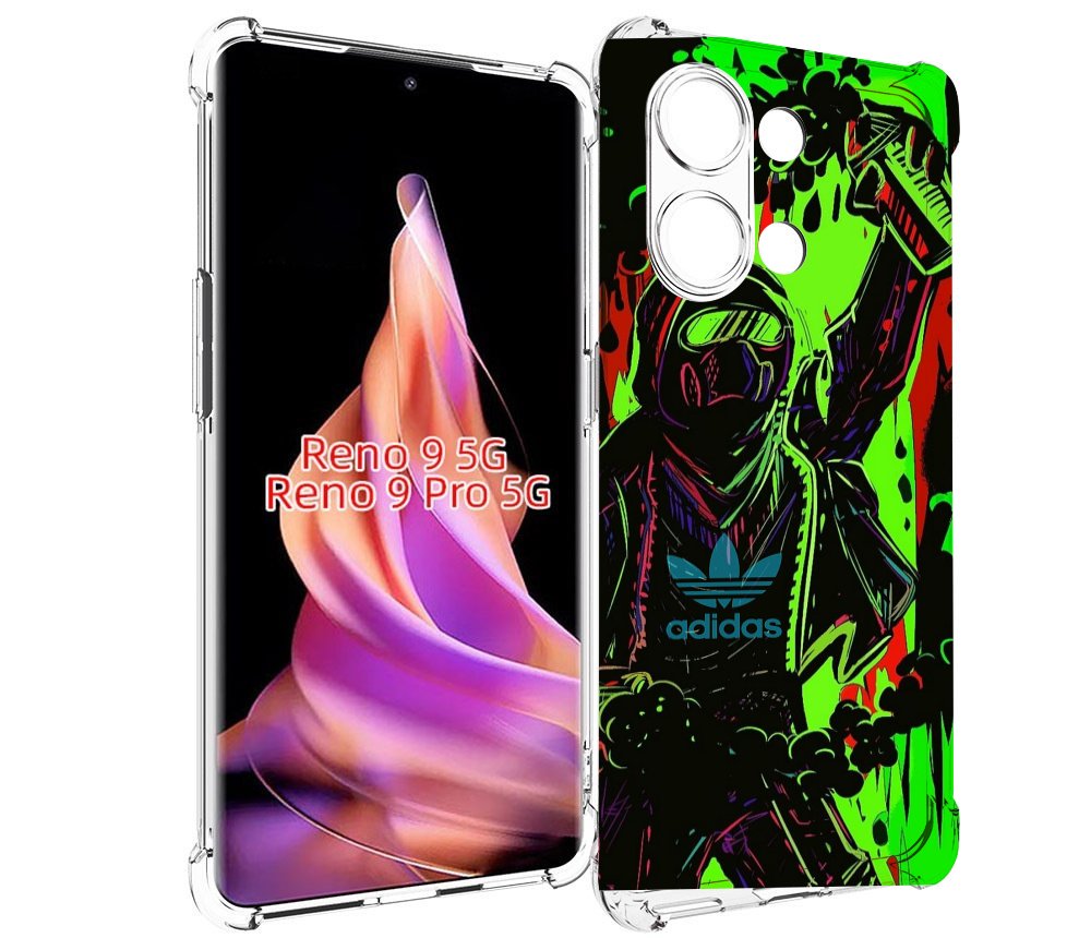 

Чехол MyPads мужчина в красках адидас для Oppo Reno 9/Reno 9 Pro, Прозрачный, Tocco