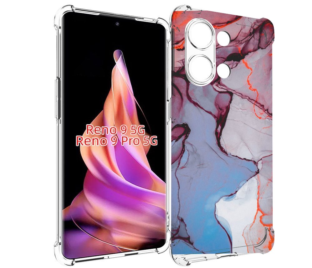 

Чехол MyPads мраморный рисунок для Oppo Reno 9/Reno 9 Pro, Прозрачный, Tocco