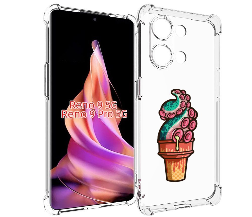 

Чехол MyPads мороженное для Oppo Reno 9/Reno 9 Pro, Прозрачный, Tocco