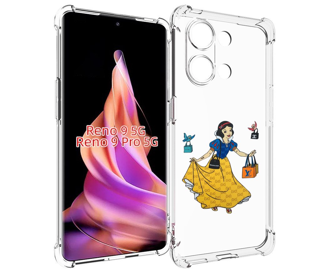 

Чехол MyPads модная-принцесса женский для Oppo Reno 9/Reno 9 Pro, Прозрачный, Tocco