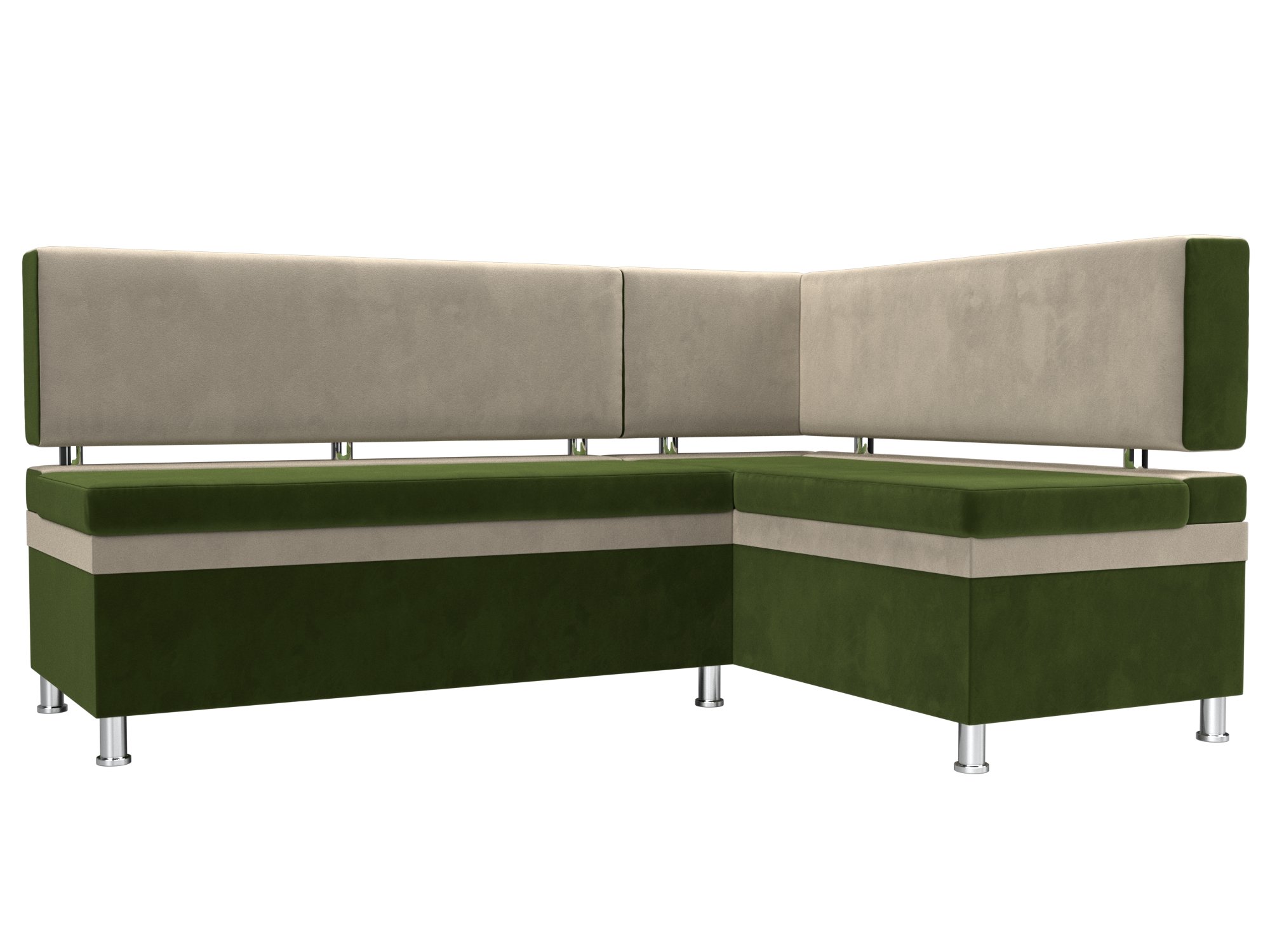 

Диван кухонный Лига Диванов Стайл 171x59x89, микровельвет, зеленый/бежевый, Стайл