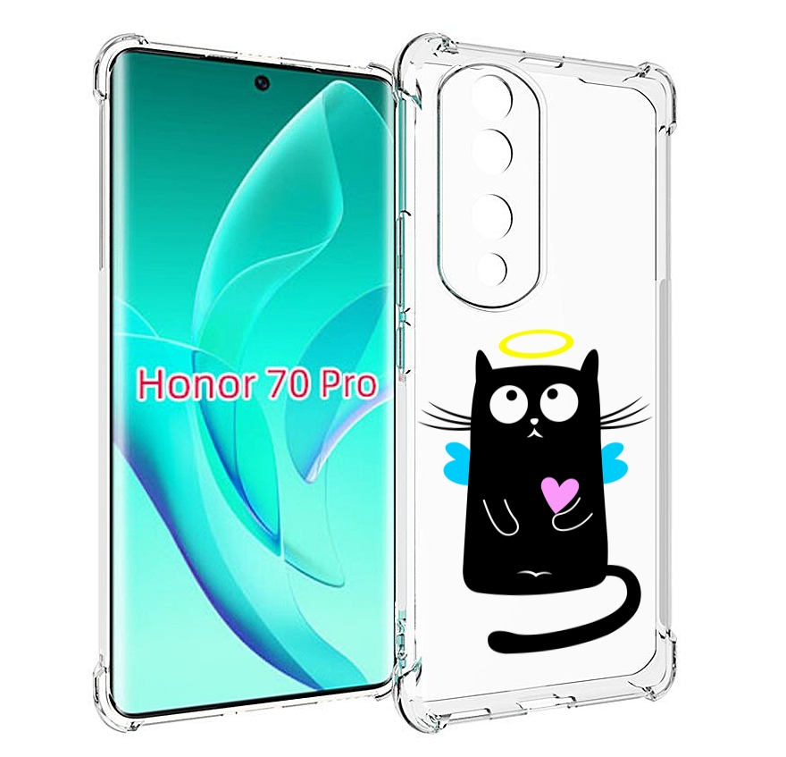 

Чехол MyPads Кот ангелок для Honor 70 Pro / 70 Pro Plus, Прозрачный, Tocco