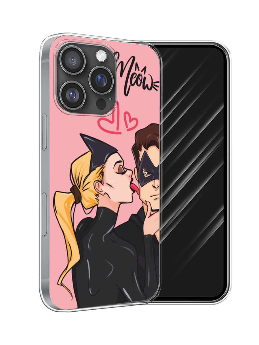 

Чехол Awog на Apple iPhone 16 Pro "Kiss of Cat Woman", Розовый;черный;бежевый, 16250-1