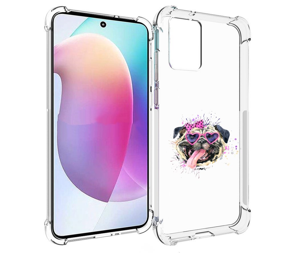 

Чехол MyPads Веселая собака для Motorola Edge 30 Neo, Прозрачный, Tocco