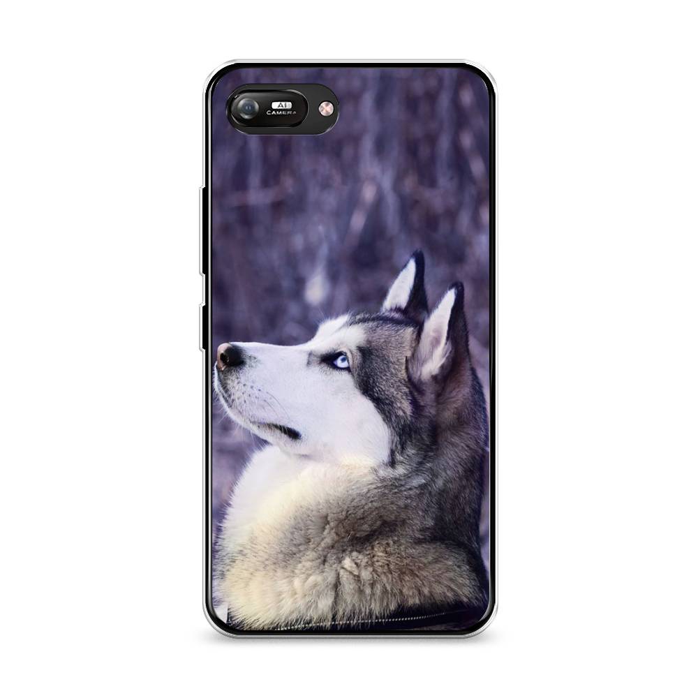 

Чехол на Itel A25 "Хаски 1", Фиолетовый;белый, 3200950-1