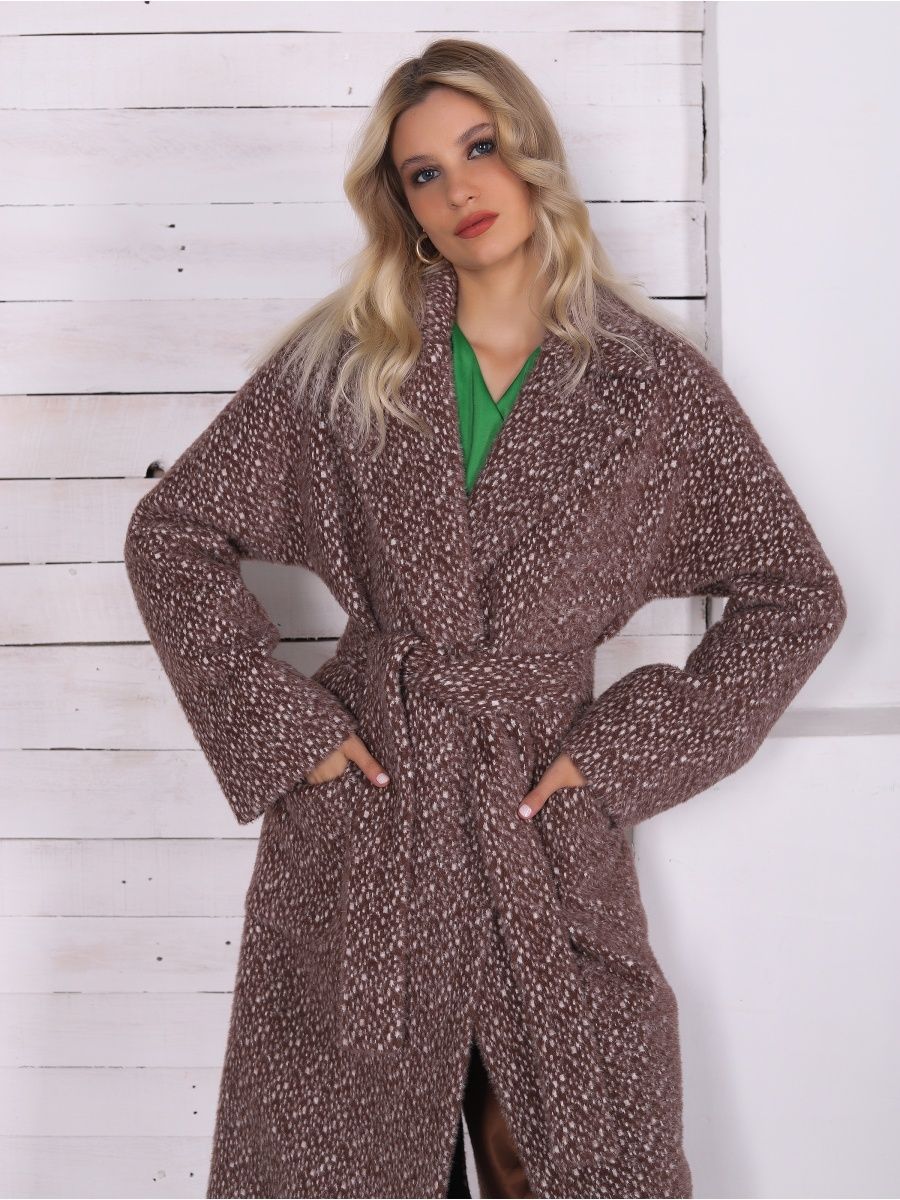 

Шуба женская Louren Wilton K-002 коричневая 50 RU, Коричневый, K-002