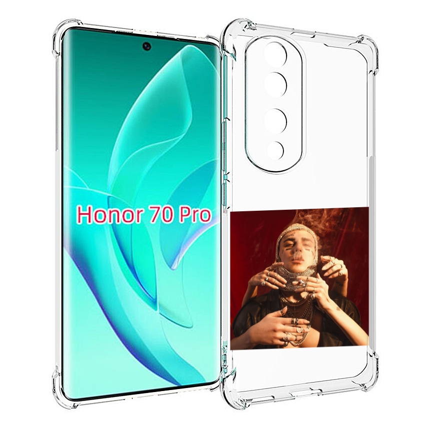 

Чехол MyPads Slime face для Honor 70 Pro / 70 Pro Plus, Прозрачный, Tocco
