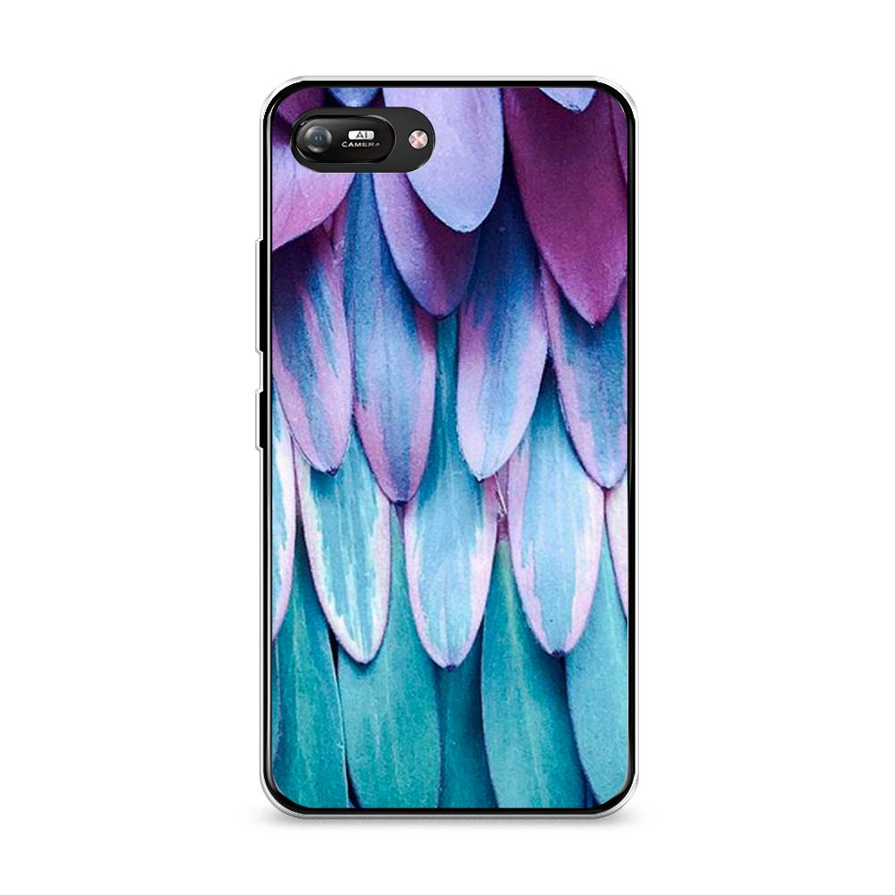 

Чехол на Itel A25 "Синее перо", Фиолетовый;голубой, 3200950-3