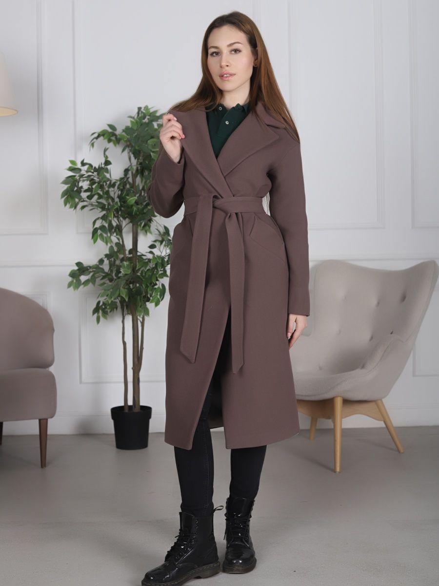 

Пальто женское Louren Wilton 624 коричневое 42 RU, Коричневый, 624