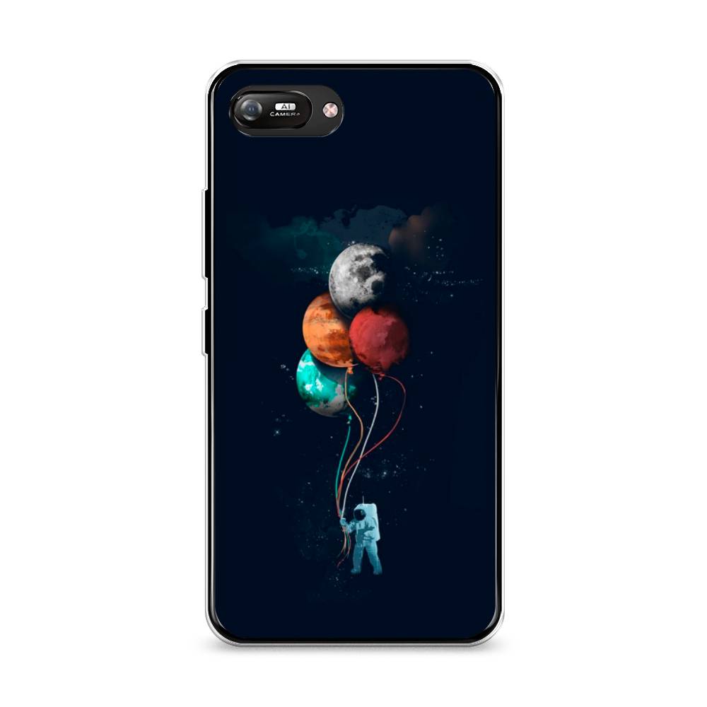 

Чехол на Itel A25 "Космонавт с шариками", Разноцветный, 3200950-4