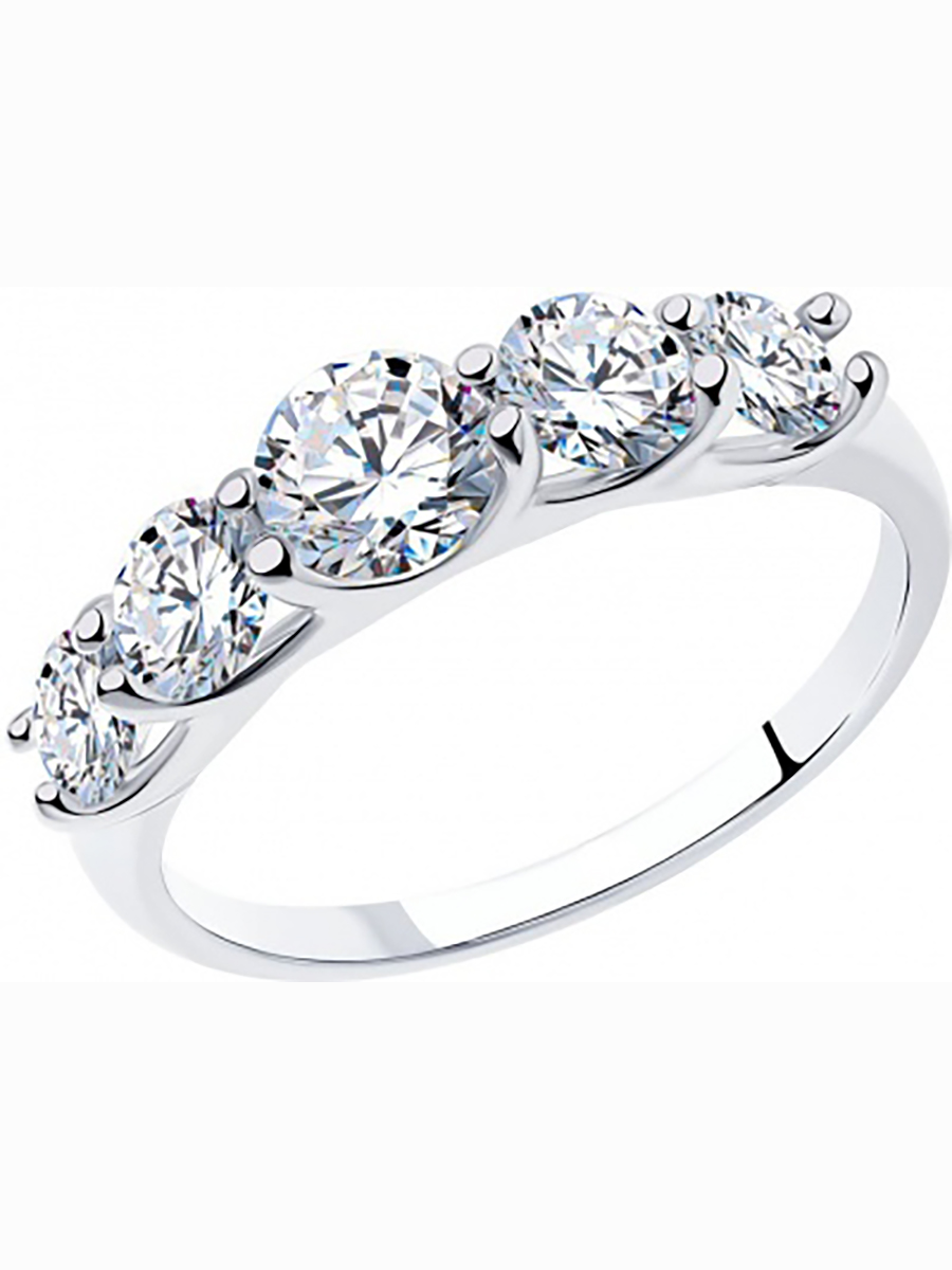 

Кольцо с 5 фианитами из серебра Veronika К630-2097 17,5, К630-2097