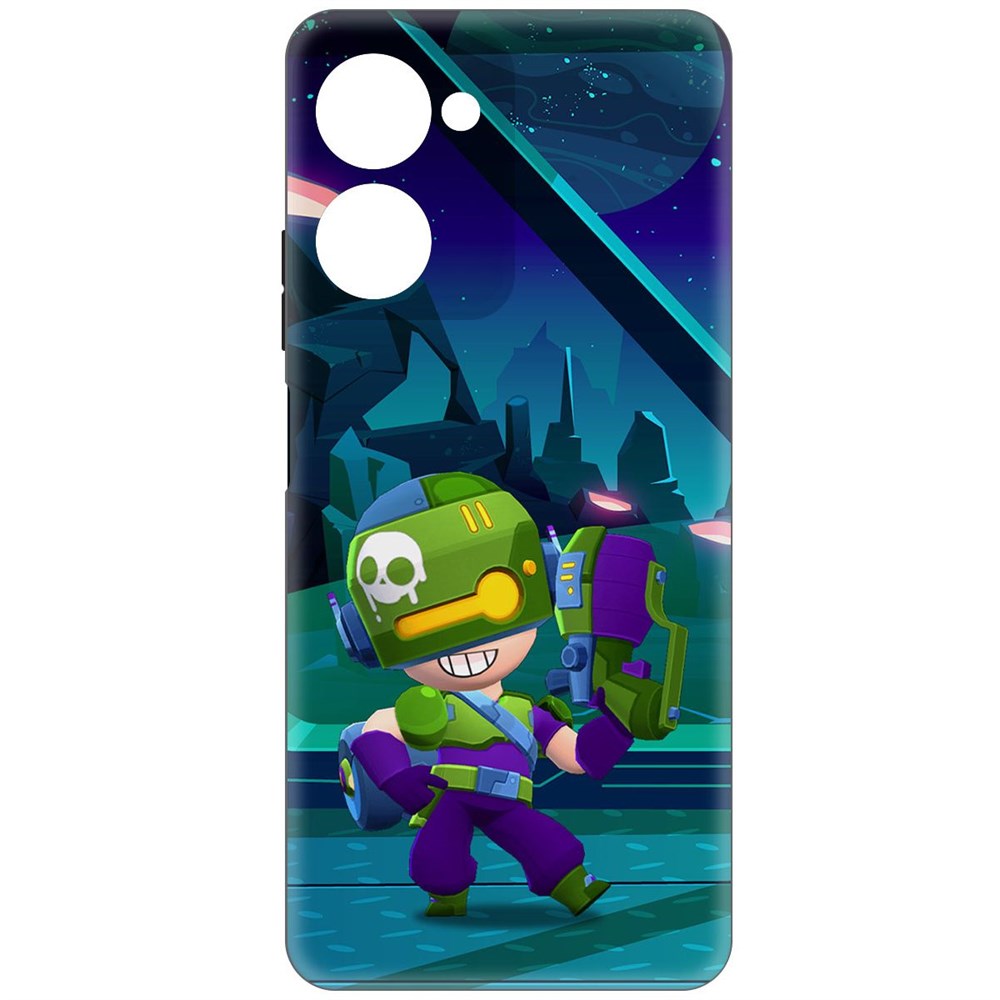 

Чехол-накладка Софт Brawl Stars - Контрабандистка Пенни для Realme 10 Pro, Черный