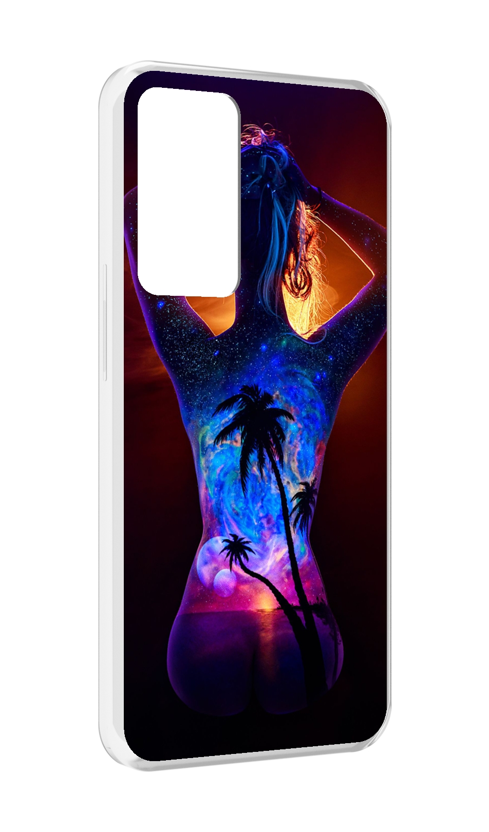 

Чехол MyPads Девушка-и-пальмы женский для OPPO Reno 8 Lite, Прозрачный, Tocco