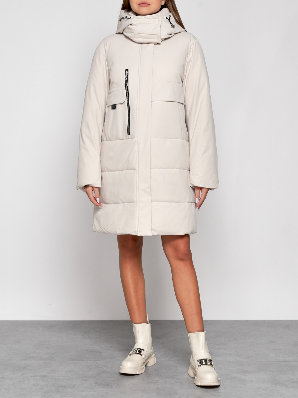 

Пальто женское NoBrand AD52426 белое L, Белый, AD52426