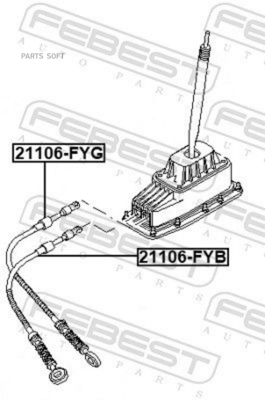 

Трос Кпп Форд/Форт/Ford Transit 2000-2006 Febest 21106-FYB