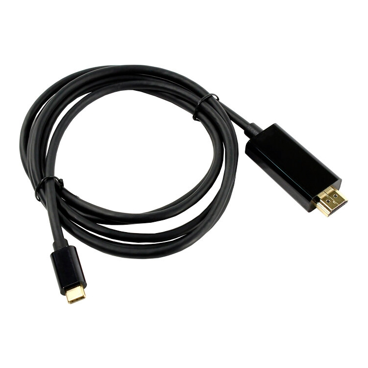 Переходник TV-COM USB Type-C-HDMI , M-F 1,8м Black (CU423C-1.8M_216785)