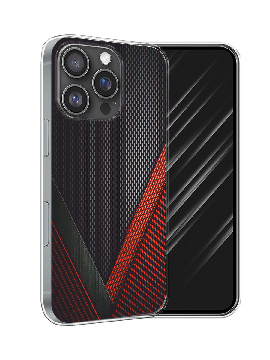 

Чехол Awog на Apple iPhone 16 Pro "Красный карбон", Черный;красный, 16250-1