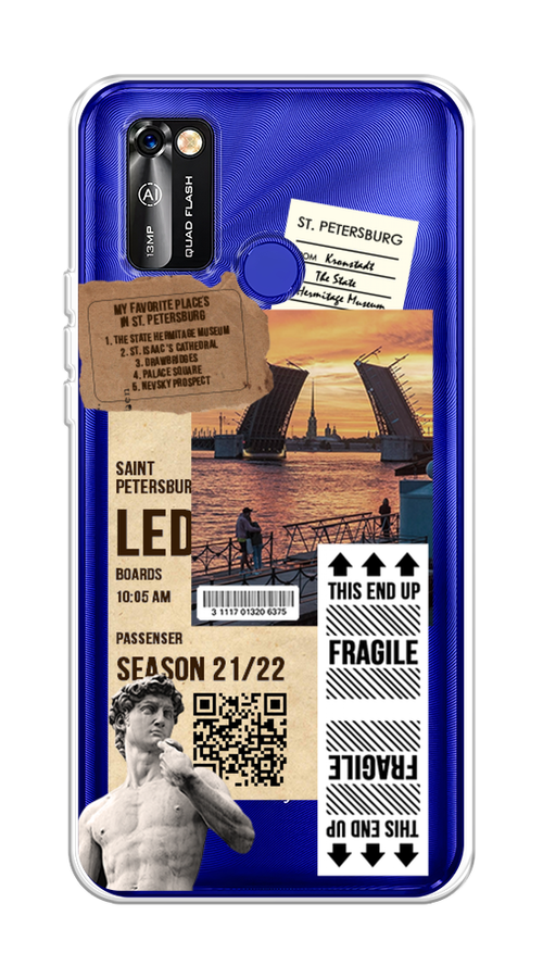 

Чехол на BQ 6353L "Санкт-Петербург коллаж", Коричневый;бежевый;белый, 202450-6