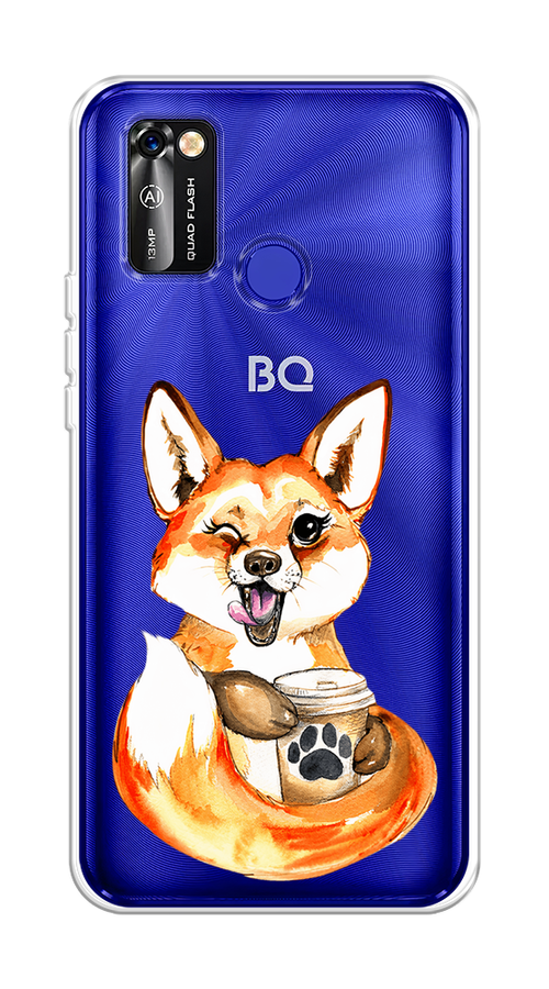

Чехол на BQ 6353L "Подмигивающая лиса с кофе", Оранжевый;белый;коричневый, 202450-4