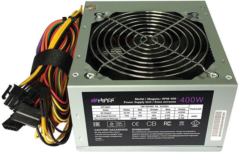 фото Блок питания компьютера hiper hpm-400 (oem) 400w