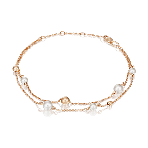 

Браслет из золота р. 17 PLATINA jewelry 05-0609-00-301-1110-31, жемчуг культивированный, 05-0609-00-301-1110-31