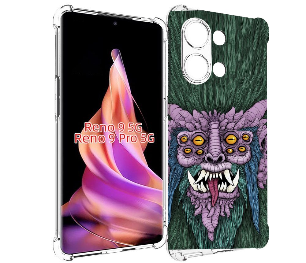 

Чехол MyPads многоглазый черт для Oppo Reno 9/Reno 9 Pro, Прозрачный, Tocco