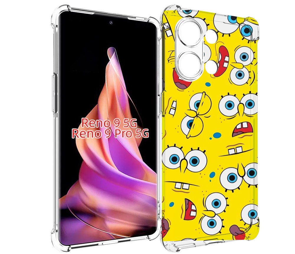 

Чехол MyPads много-спанч-боба для Oppo Reno 9/Reno 9 Pro, Прозрачный, Tocco