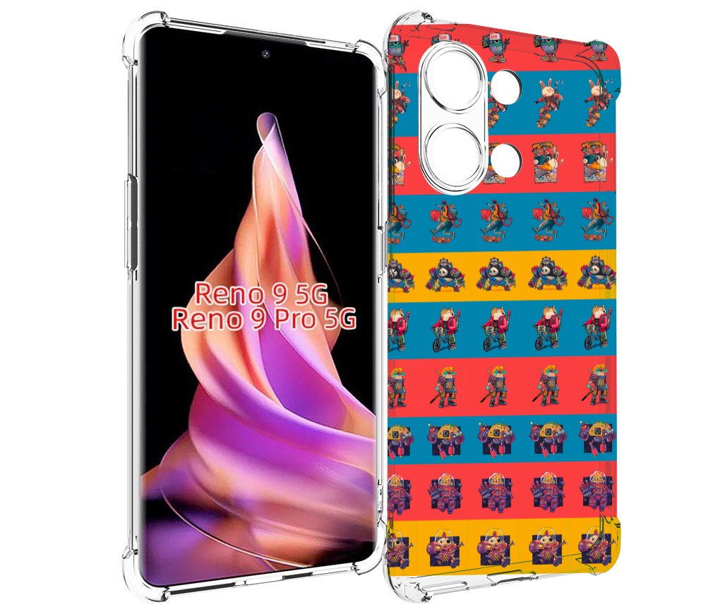 

Чехол MyPads много стикеров для Oppo Reno 9/Reno 9 Pro, Прозрачный, Tocco