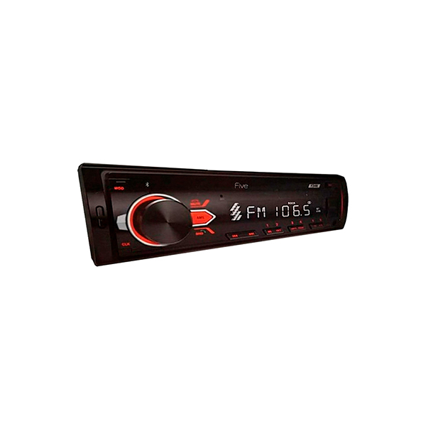Автомагнитола MP3/USB/SD FIVE F24R FIVE F24R (1din/красная/Bluetooth/USB/AUX/SD/FM/4*50)