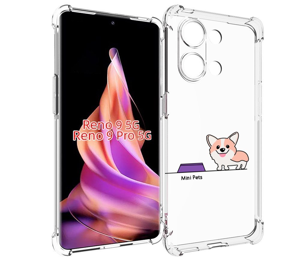 

Чехол MyPads мини-питомец детский для Oppo Reno 9/Reno 9 Pro, Прозрачный, Tocco