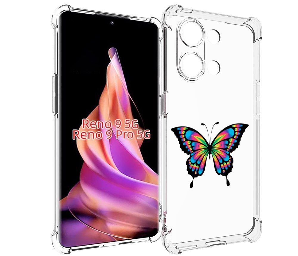 

Чехол MyPads мини-бабочка для Oppo Reno 9/Reno 9 Pro, Прозрачный, Tocco