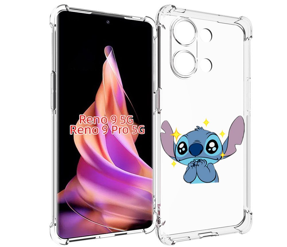 

Чехол MyPads милый-стич детский для Oppo Reno 9/Reno 9 Pro, Прозрачный, Tocco