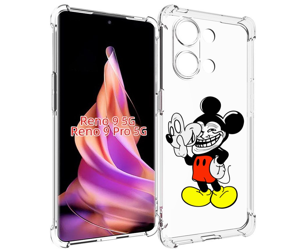 

Чехол MyPads микки-маус-троллер для Oppo Reno 9/Reno 9 Pro, Прозрачный, Tocco