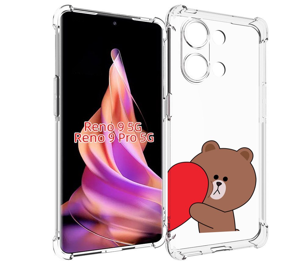 

Чехол MyPads медвежонок детский для Oppo Reno 9/Reno 9 Pro, Прозрачный, Tocco