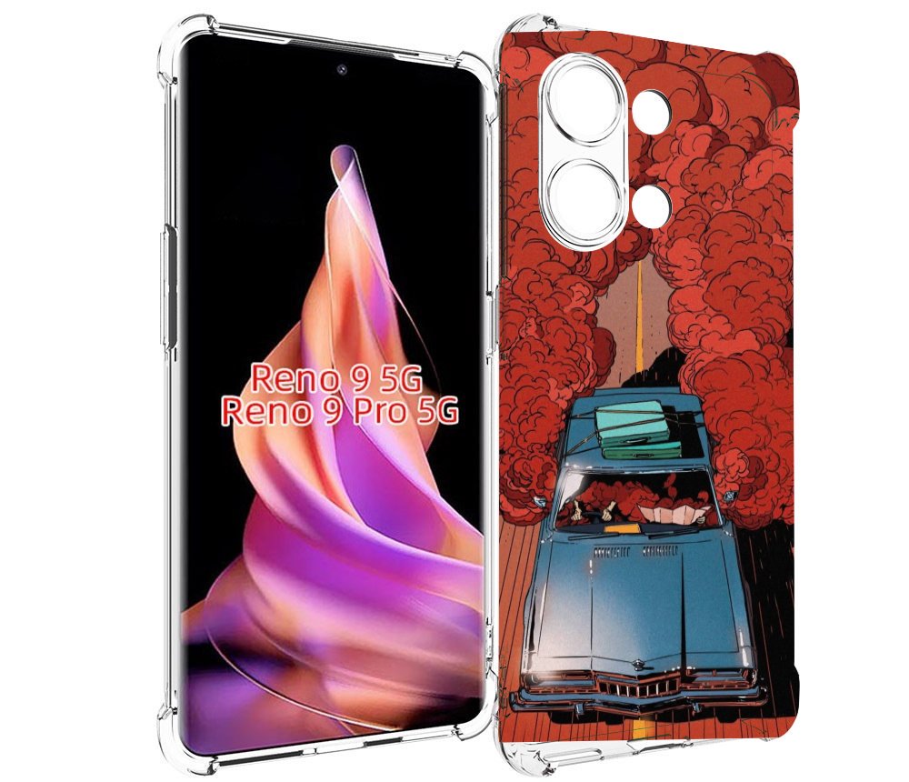 

Чехол MyPads машина мчится с дымком для Oppo Reno 9/Reno 9 Pro, Прозрачный, Tocco