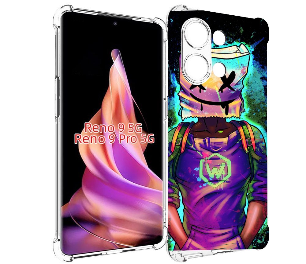 

Чехол MyPads маршмеллоу-глитч для Oppo Reno 9/Reno 9 Pro, Прозрачный, Tocco